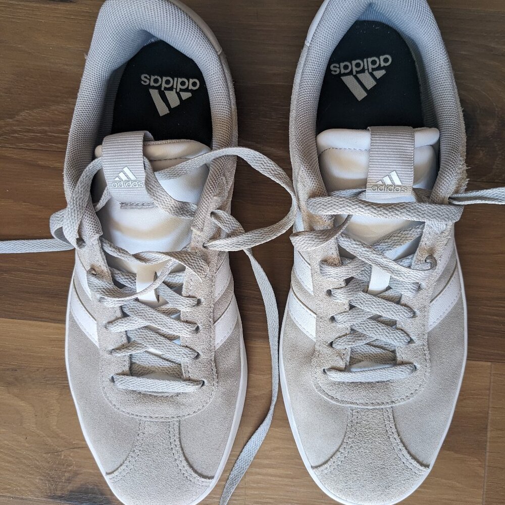 Light Gray Adidas VL Court 3.0 Sneakers